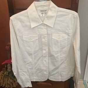 Coldwater Creek white Jean jacket style PM